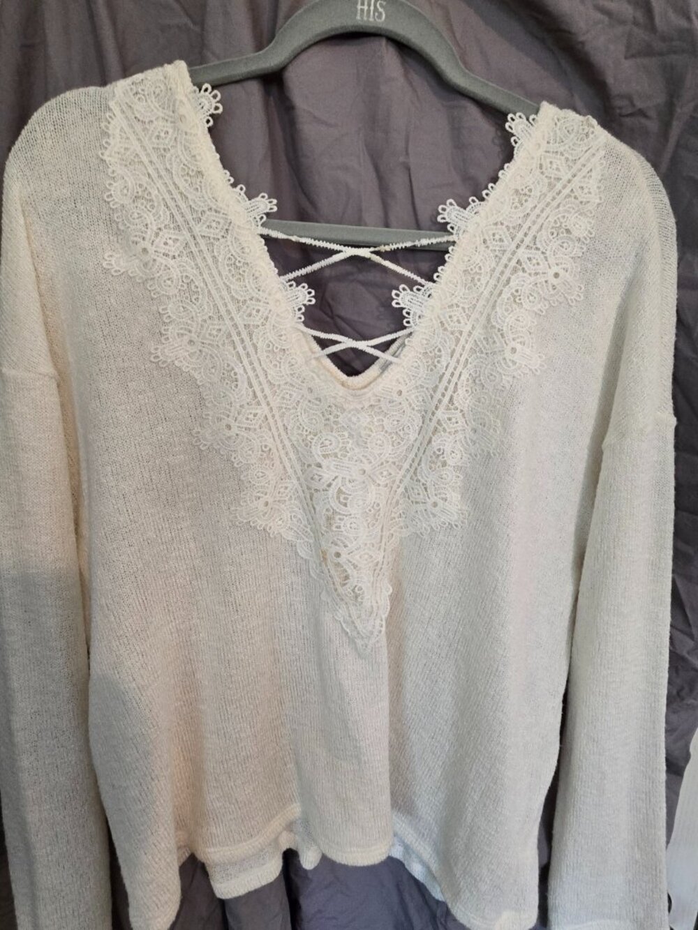 White Lace Sweater
